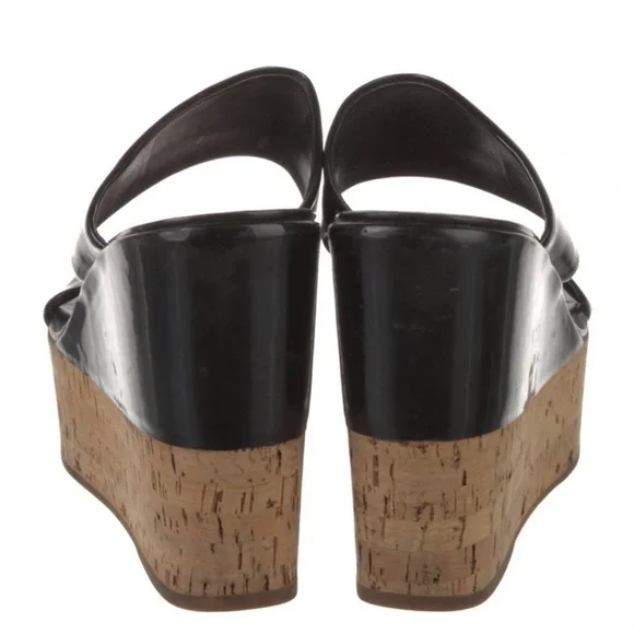 Prada Black Wedge Sandals - Picture 4 of 6